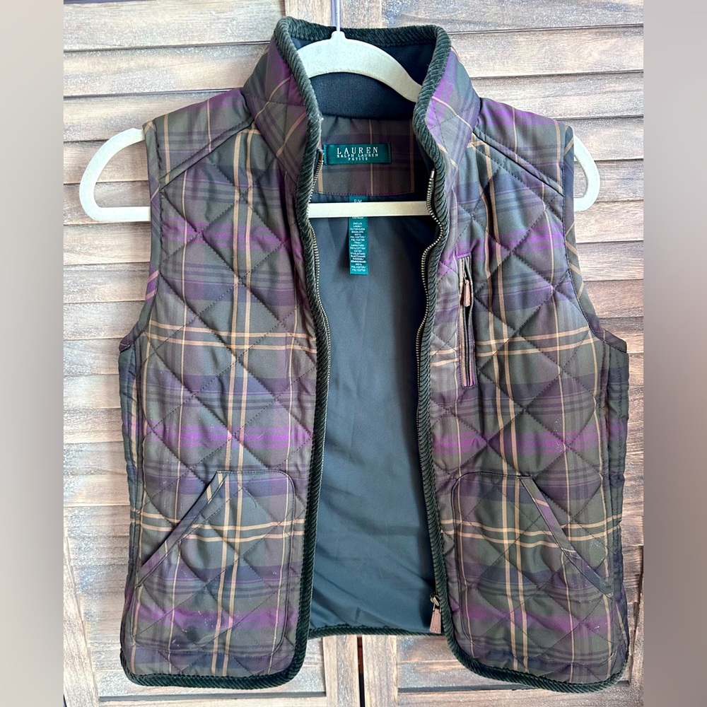 Lauren- Ralph Lauren Plaid Quilted Vest.